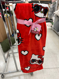 Hello Kitty, red Valentine blanket